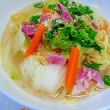 白菜とねぎの塩ラーメン♪